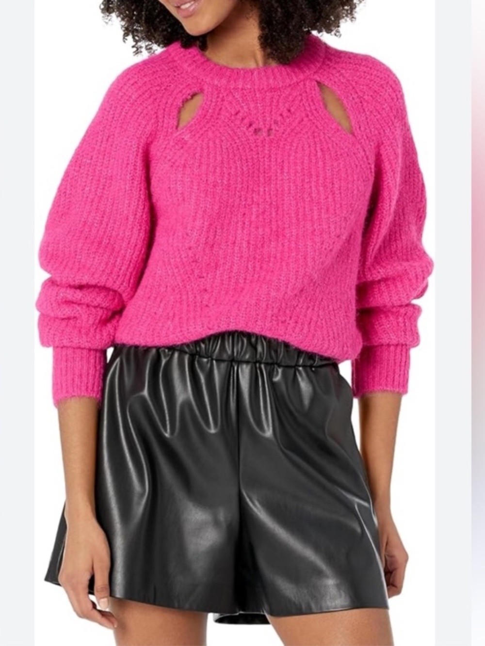 NEW ASTR the Label Chic Kris Pink Sweater Sz M